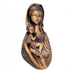 VIRGEN NIÑA DE BRONCE