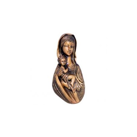 VIRGEN NIÑA DE BRONCE