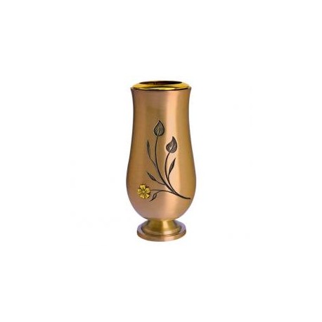 BÚCARO DE BRONCE CON FLOR ORO SERIE 'VENUS'