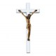 CRUZ TUBO ACERO INOXIDABLE CRISTO BRONCE