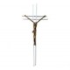 CRUZ PLETINA ACERO INOXIDABLE CRISTO BRONCE