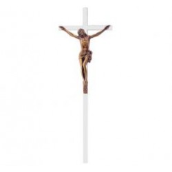 CRUZ PLETINA ACERO INOXIDABLE CRISTO BRONCE