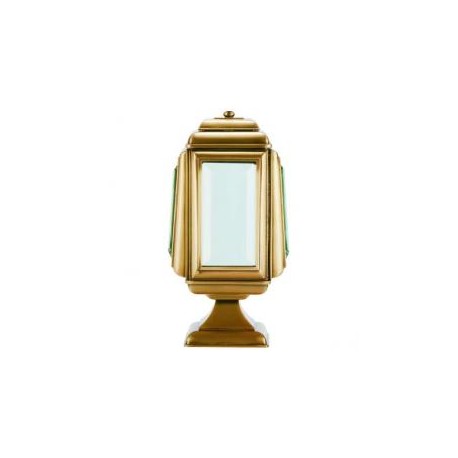 FAROL CUADRADO DE BRONCE CON BASE