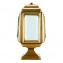 FAROL CUADRADO DE BRONCE CON BASE